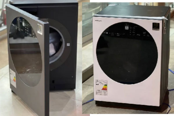 بدنه زیبا با کنترل لمسی شیشه ای و درب بزرگ در ماشین لباسشویی ۱۲ کیلویی هیتاچی BD-D120GV