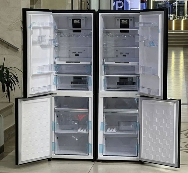 ظرفیت بالا و فضای جادار یخچال و فریزر هیتاچی مدل R-BG410